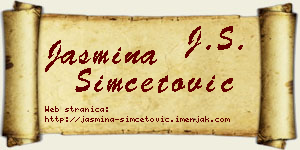 Jasmina Simčetović vizit kartica